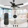 Halas 52'' Chandelier Fan Modern DIY Shade Ceiling Fan with Lights, 6-Speed Reversible Ceiling Fan with Remote