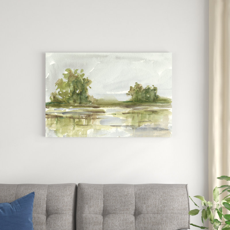 Aquarelle discrète I, H 24 po x l 36 po x P 1,25 po