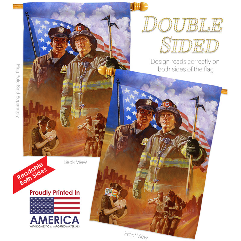 Paze Double Sided 40'' H x 28'' W Polyester Independence Day Flag Set