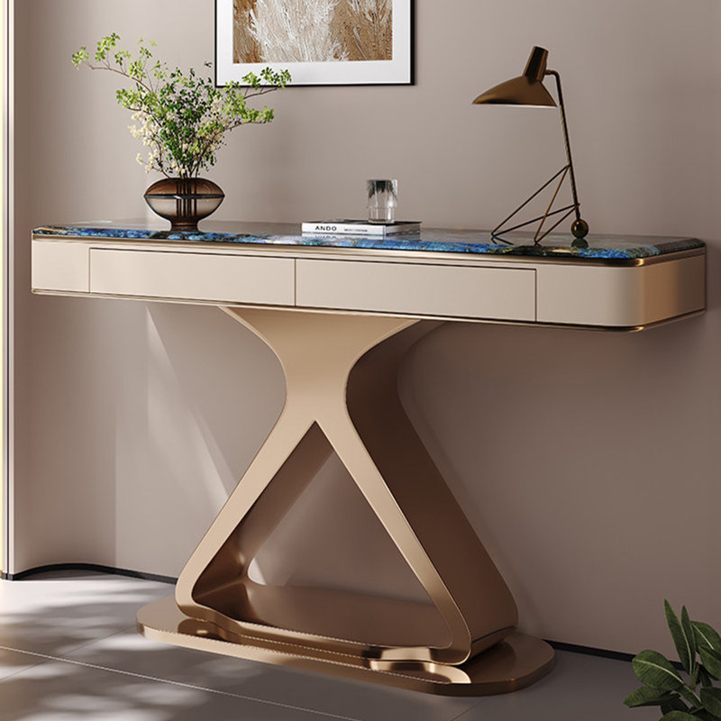 Console en métal de style italien., 33.4" H x 70.8" W x 13.7" D
