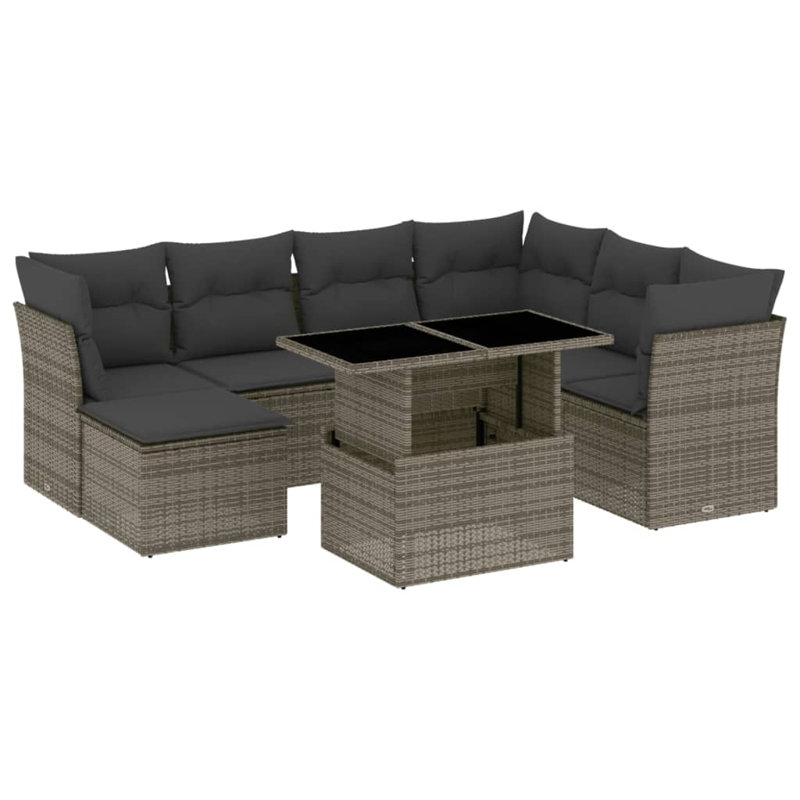 Ensemble de canapé de jardin Vidaxl gris