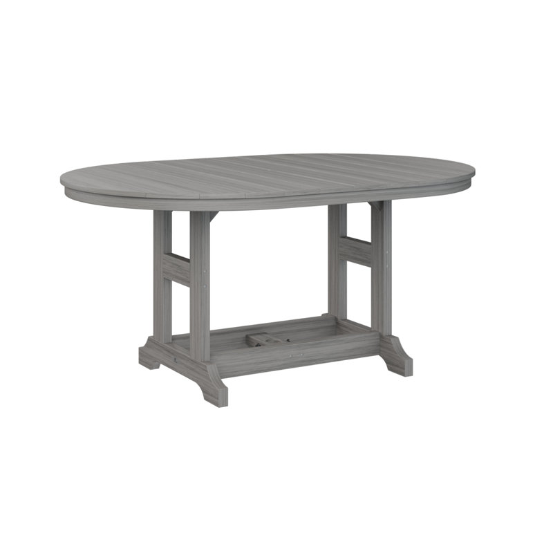 Table de salle à manger à hauteur de comptoir 64 po Berlin, Bois flottant gris, H 35,5 po x l 44 po x P 64 po