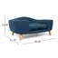Lit pour chien Mid-Century moderne bleu marine avec pieds en bois de bouleau fiables, assemblage durable requis