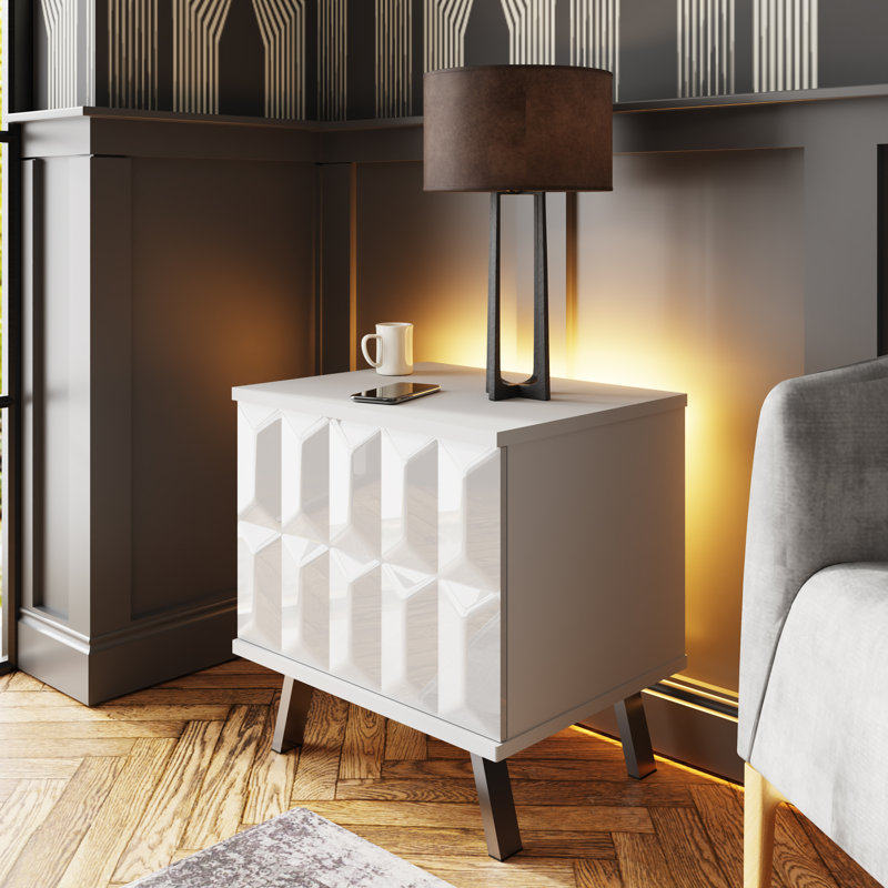 ELEVATE End Table, White