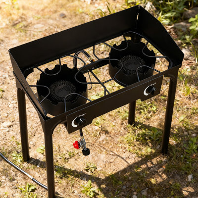 Camping Stove 2 Burners (Black)