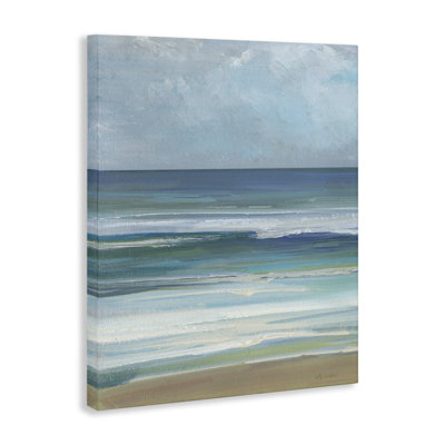 Toile «Calming Beach Wave Visage», conception par Sally Swatland