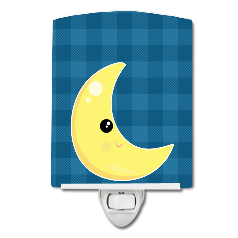 Weather Moon Face Ceramic Night Light