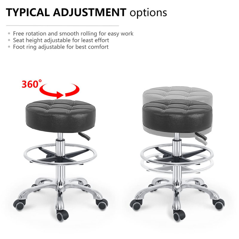 Penncross Adjustable Height Ergonomic Industrial Stool