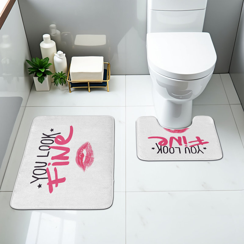  Ensemble de tapis pour salle de bain Lips 2 pièces