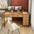 Writing Desk With 6-tier Fabric Drawers,home Office Desk With Reversible Design,modern Corner Desk With Solid Structure-871923621
