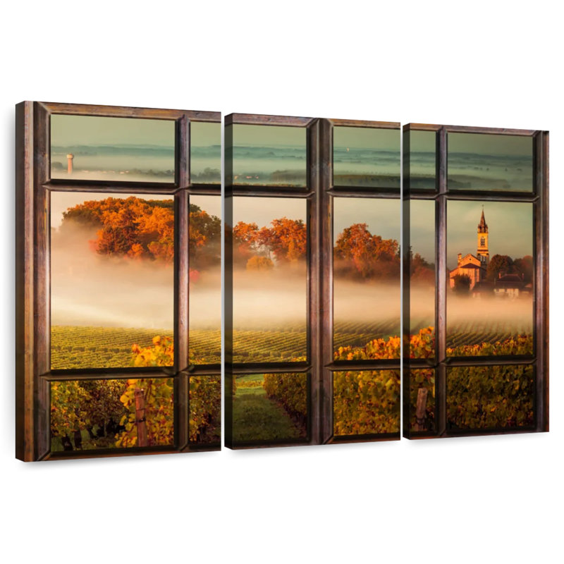 Alvord Window To Vineyard Mist, 42" H x 65" W