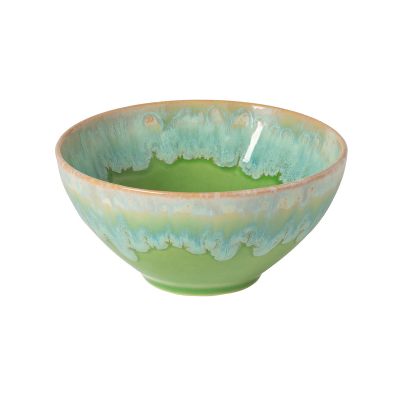 Taormina Handmade Stoneware Cereal Bowl, Lime Green