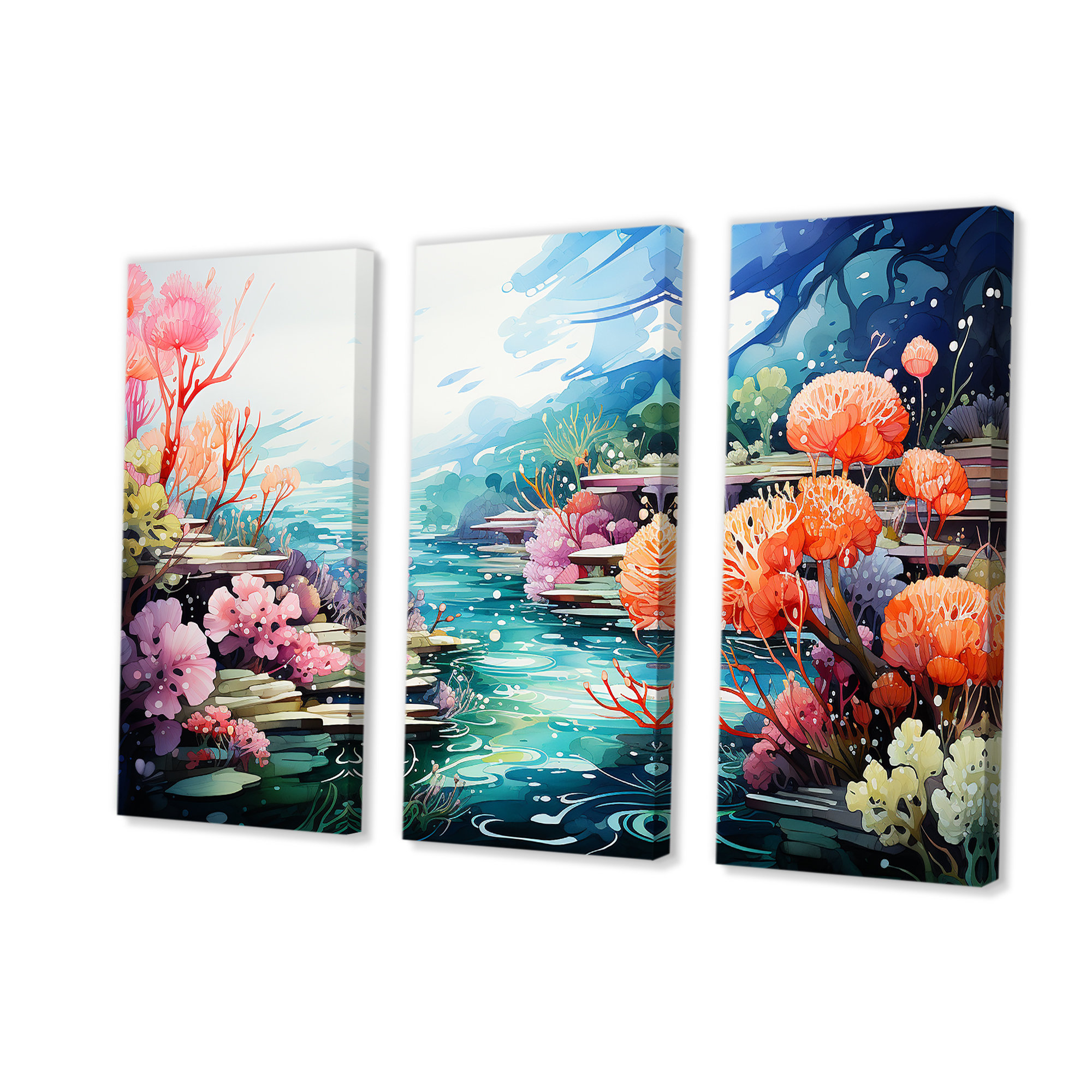 Bay Isle Home™ Realistic Underwater Coral Garden III Coral Wall Art