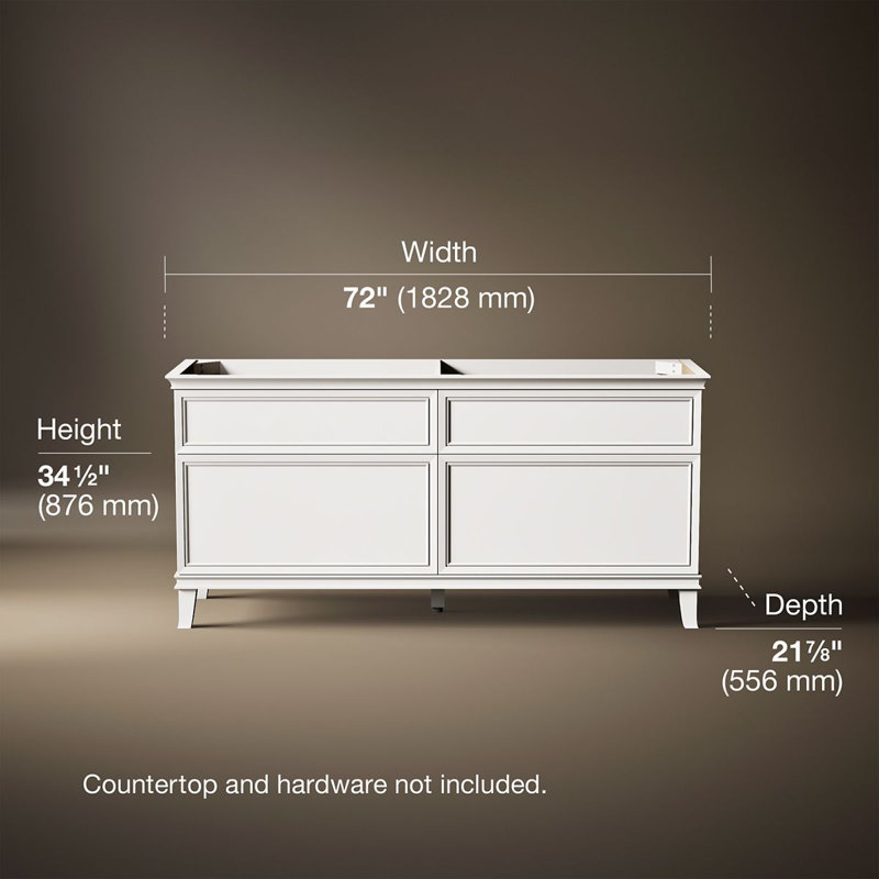 Artifacts 72 In. Bathroom Vanity Cabinet, White