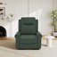 Fauteuil inclinable manuel vert, cuir PU, confort moderne pour le salon