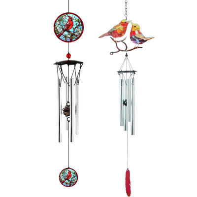 2pcs  Birds Wind Chime for Outside Outdoor Home Patio Garden Decor Hummingbird Gifts Windchimes Outdoors Gift Ideas
