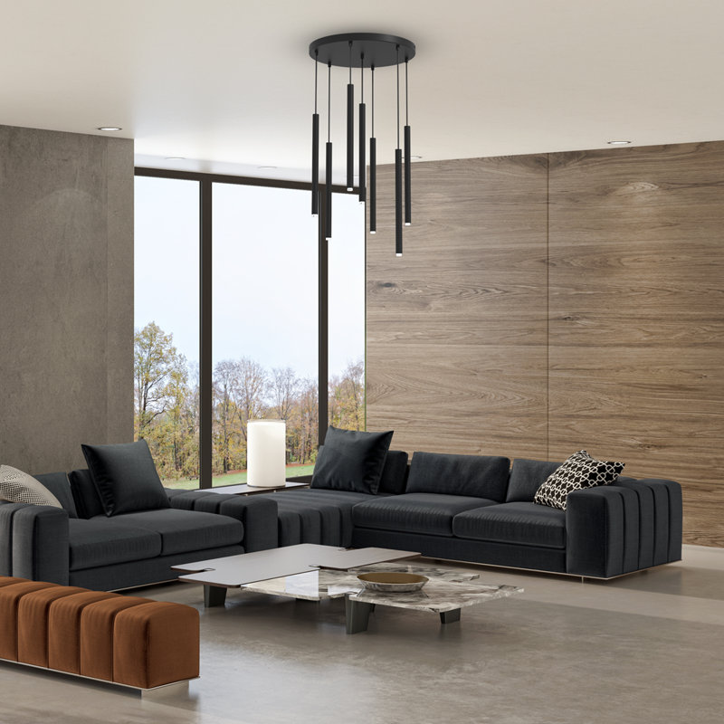Monza 7 - Light Cluster Pendant, Black