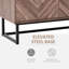 Armoire de cuisine à double porte à chevrons avec tablette réglable