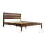 Structure de lit en bois massif de taille moyenne de style Mid-Century Tanira, TAB-44-F, avec tête de lit à lattes, noyer chaud, aucun sommier requis-1842036353-1842036367