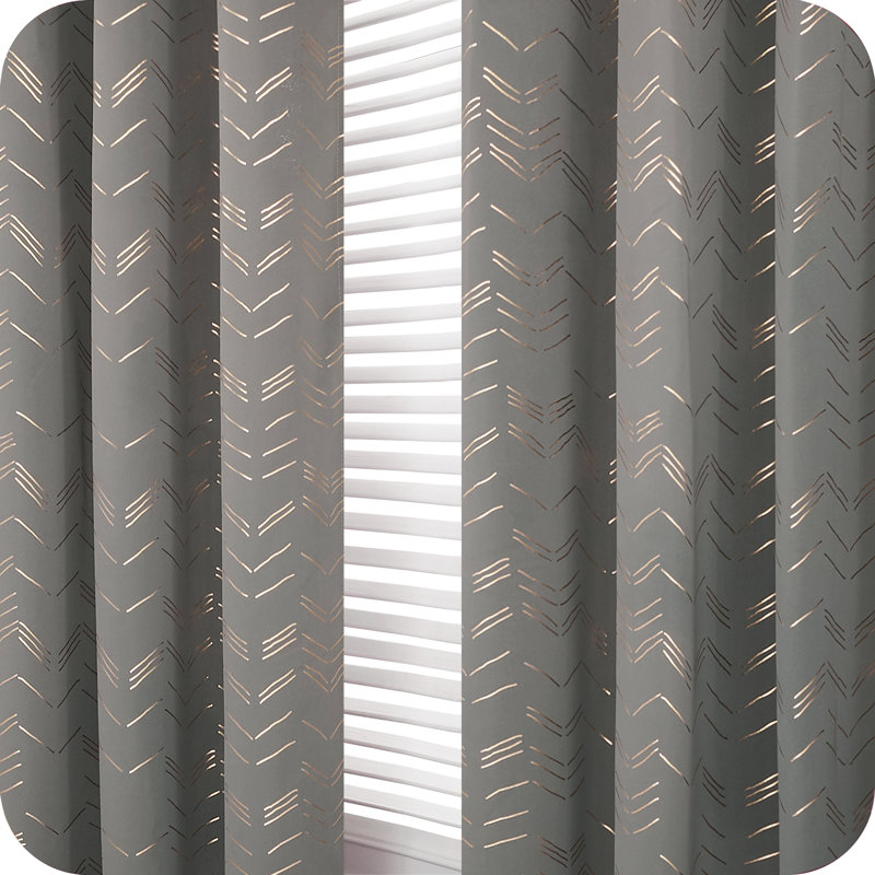 Abrahamsen Blackout Curtain Pair, Light Grey, 66cm Width x 138cm Drop