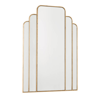 Chadha Wood Flat Wall Mirror