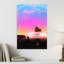 Cosmic Sunset Cruiser Classic Colorful Retro Bird Landscape Ocean Wall Art Print 1 Piece Wrapped Canvas Wall Art-979347462