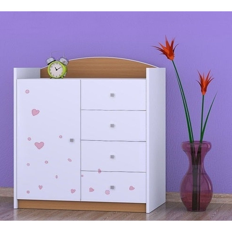 Nicollet Kids 4 - Drawer Combo Dresser, Beech