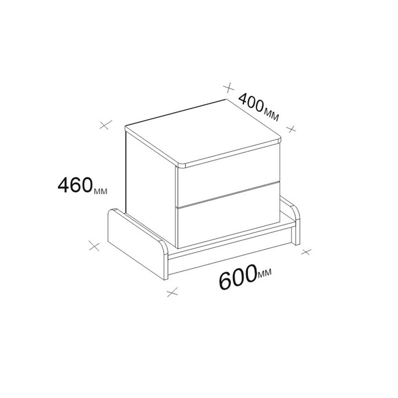 Carswell 60cm W Manufactured Wood Bedside Table
