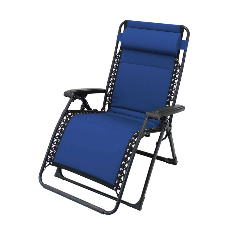 Ardell Folding Deck Chair, Blue