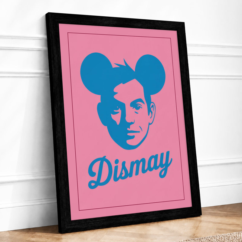 Dismay Typography - Framed Print, A1 - 84.1 x 59.4 cm, Black