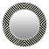 Round Framed Wall Mounted Accent Mirror in Black/White