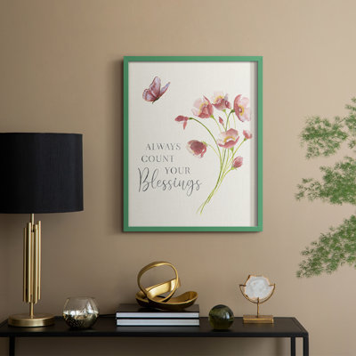 «Spring Botanical II», reproduction encadrée - bois massif