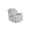 Fauteuil inclinable manuel Lacreta de 37 po de large, moderne, en mélange de polyester souple, avec dossier souple, fonction massage et chauffage, beige-1773163875