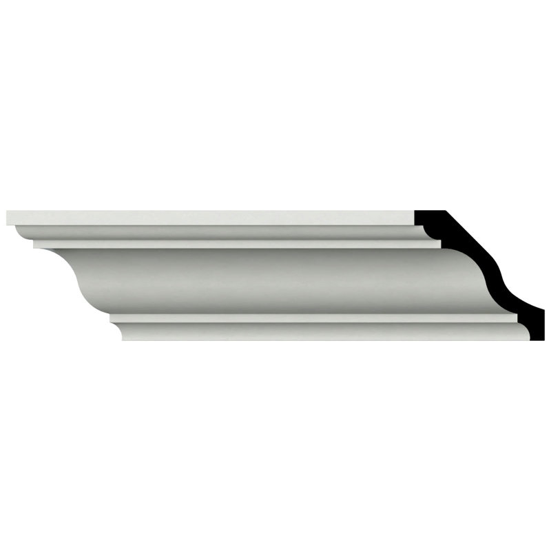 Moulure couronnée Nico, Hauteur de 2-3 / 8 po x 2-3 / 8 po