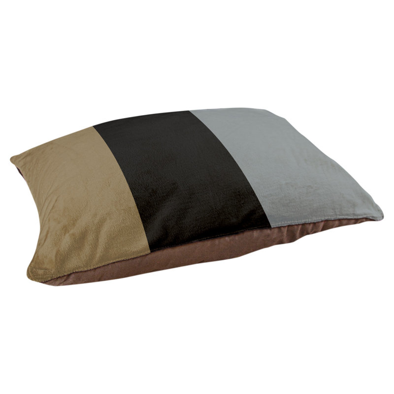 Coussin pour chien hockey Las Vegas, Petit (l 28 po x P 18 po x H 9,5 po), Doré métallique / noir / argent