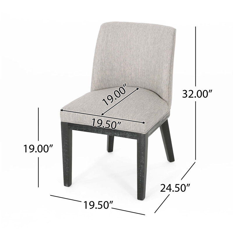 Chaise de salle à manger, Gris clair, Noir