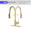 Robinet de cuisine rétractable à poignée simple avec accessoires