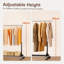 Adjustable Rolling Clothing Rack