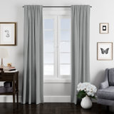 100% Cotton Ticking Stripe Room Darkening Rod Pocket Single Curtain Panel