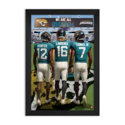 Impression encadrée de 27 po x 39 po des Jacksonville Jaguars (NFL) - 3 joueurs