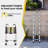 9.5ft Telescopic Aluminum Ladder with 2 Triangular Stabilizers & Hooks - 330lbs Max
