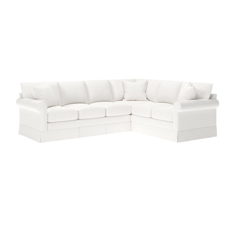 Friedman 115" W 2-Piece Upholstered Sectional with Foam and Down Blend Cushions, Right Hand Facing