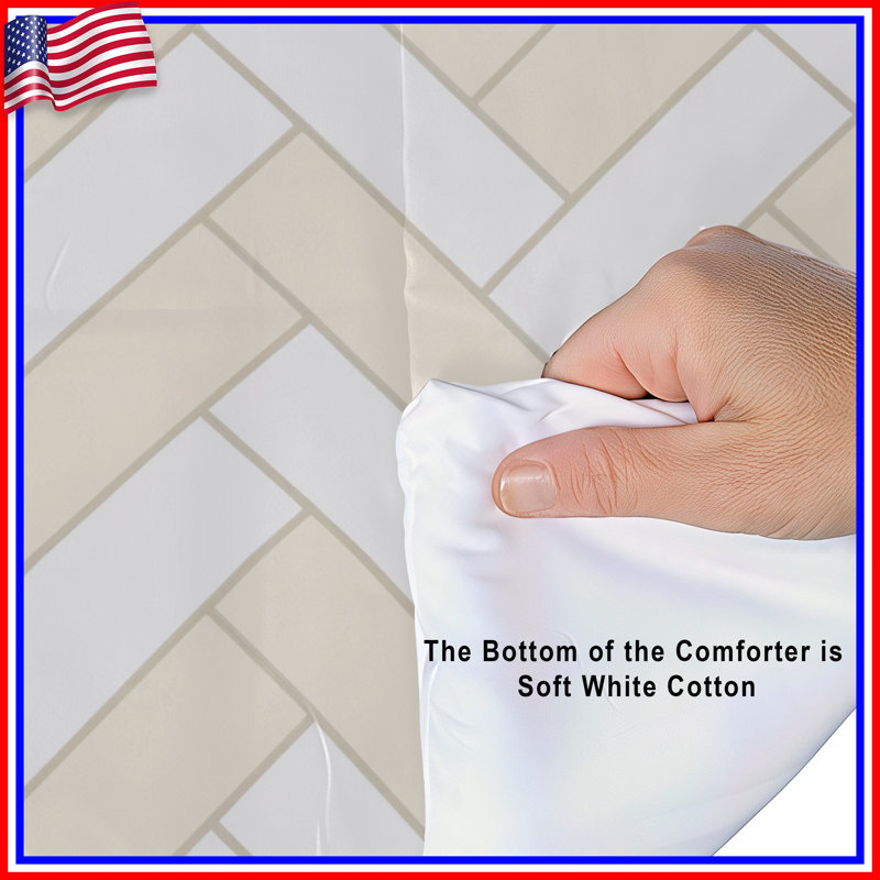 Herringbone Tile Pattern Comforter, Twin