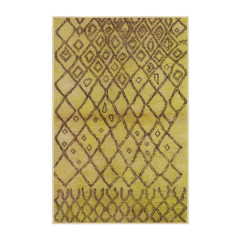 Tapis marocain tissé à la machine, Tapis de couloir 2 pi x 5 pi