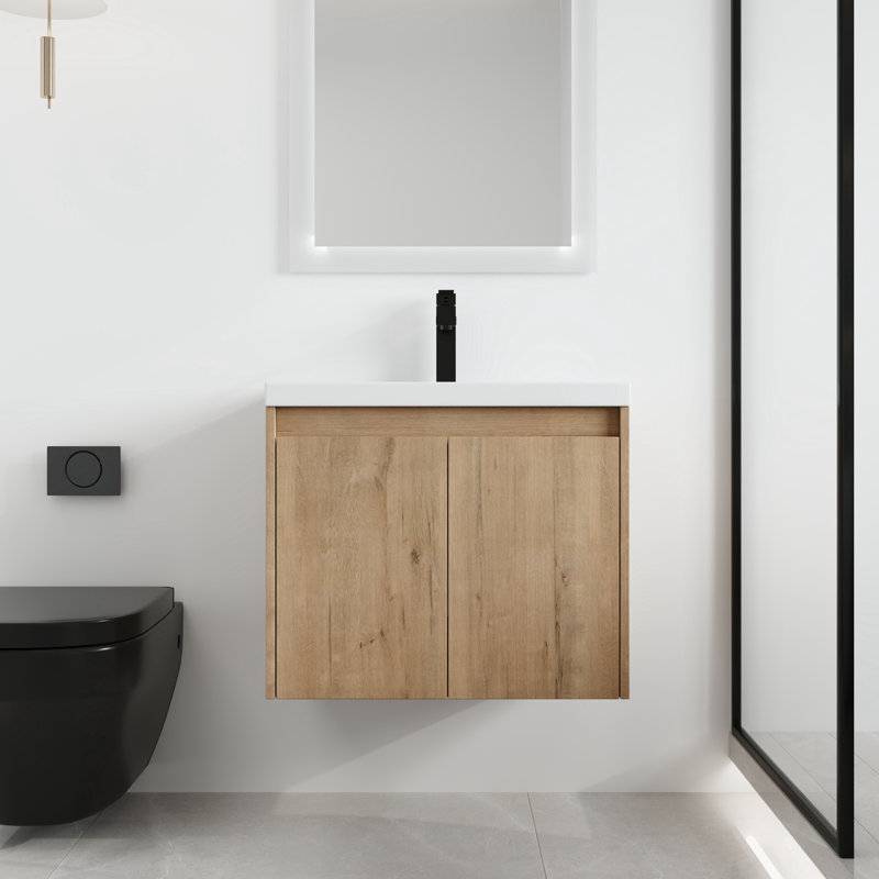 Meuble-lavabo simple 24 po avec plateau en résine