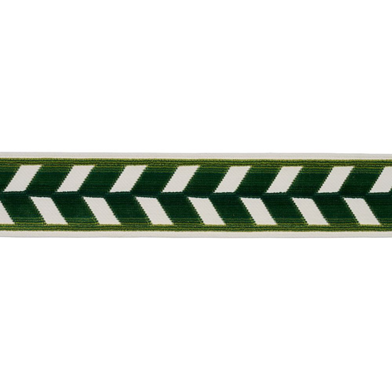 Ruban de velours à chevrons, Émeraude