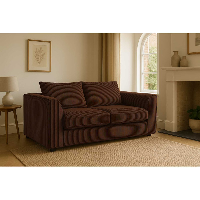 Corduroy Sofa, Chocolate