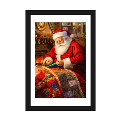 Santa's Hobby - reproduction d'art murale - papier d'art encadré