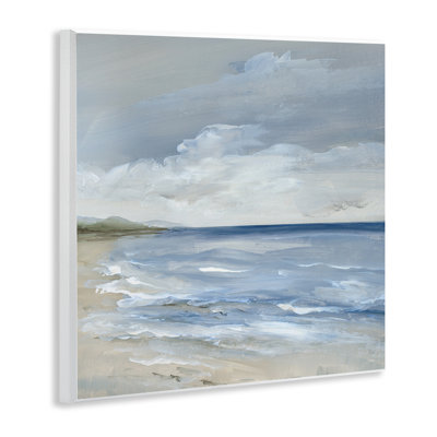 Plaque murale paysage de plage orageuse, design par Nan