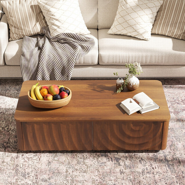 George Oliver Mid Century Modern 47.2'' Rectangle Coffee Table With ...